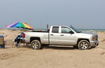 Parked on the beach South Padre Island, Texas