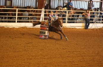 Grand-daughter winning a Cowgirls Barrel Race.