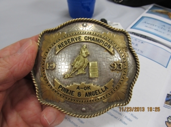 Daughter's 1993 award belt buckle - When she gave it to me it brought tears to my eyes.